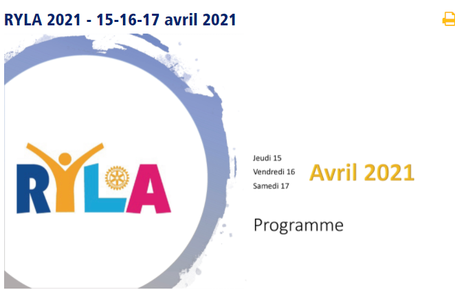 RYLA dates Rotary Club Toulon Levant